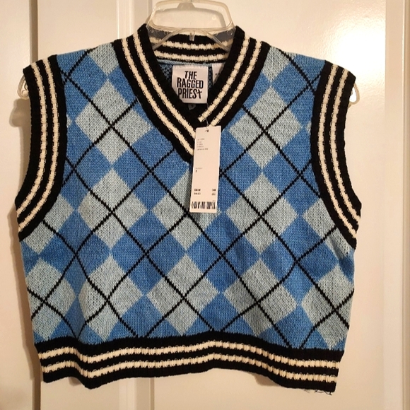 Urban Outfitters Sweaters Nwt Blue Argyle Sweater Vest Poshmark